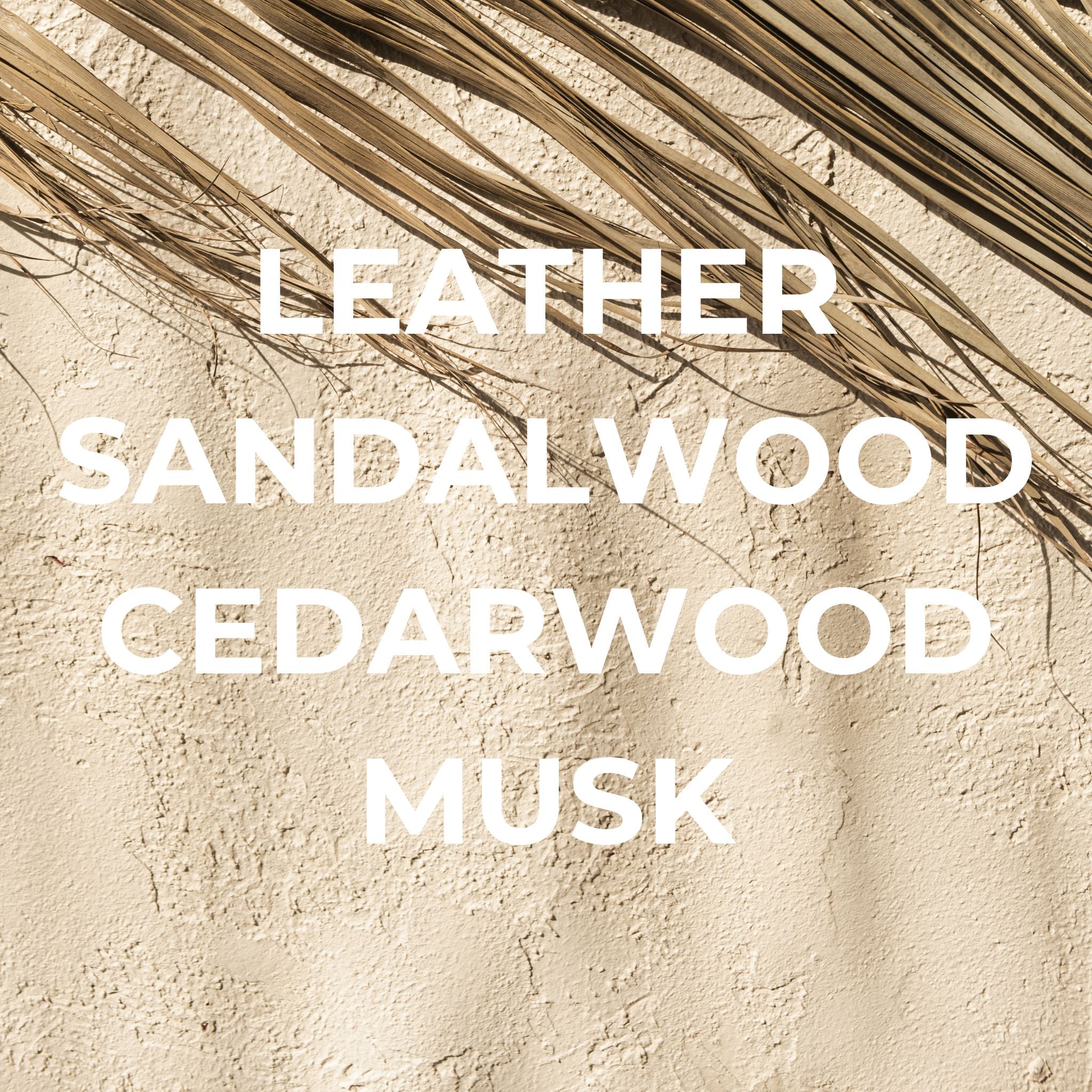 leather sandalwood cedarwood musk car freshie